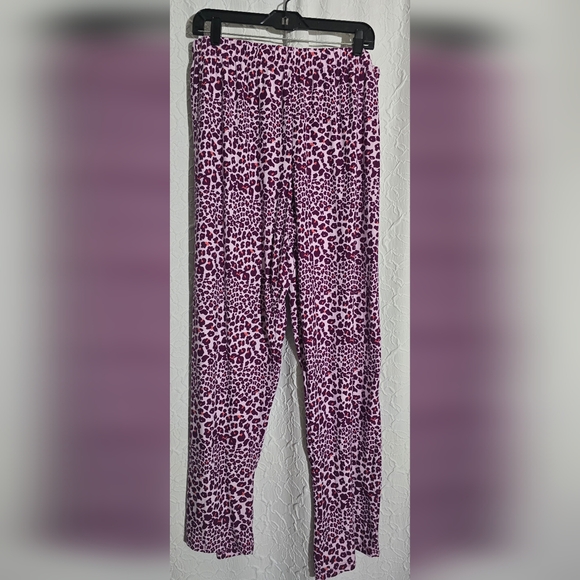 Womens Plus Animal Print Pants Elastic Waist Casual Trousers Animal Print Sz 2X - Picture 1 of 4